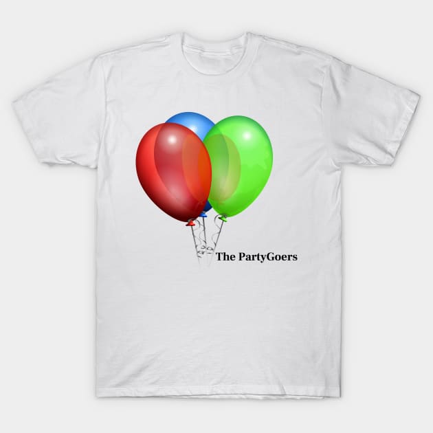 The Backrooms - The PartyGoers - Black Lettering Version T-Shirt by Nat Ewert Art
